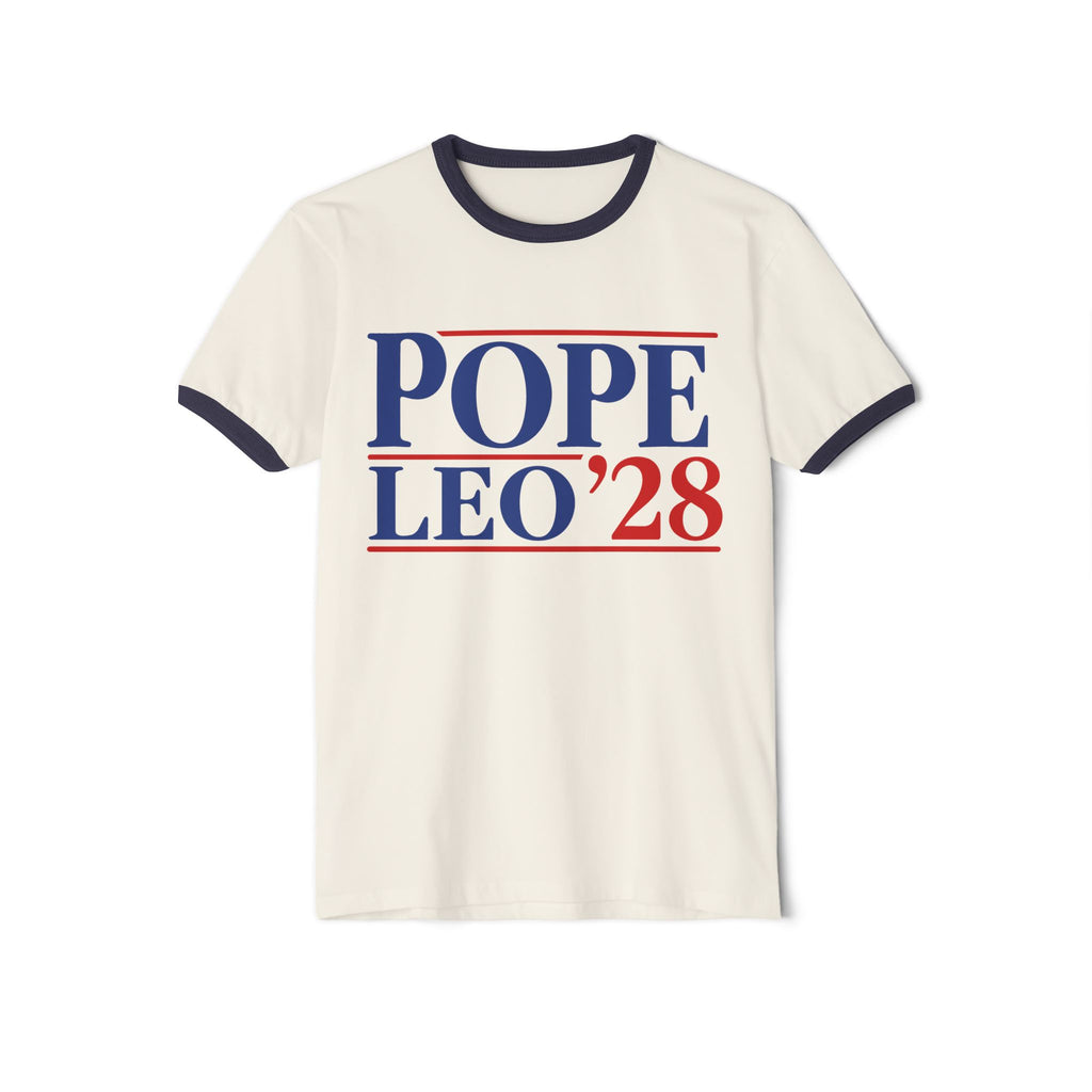 Pope Leo '28 Unisex Cotton Ringer Tee