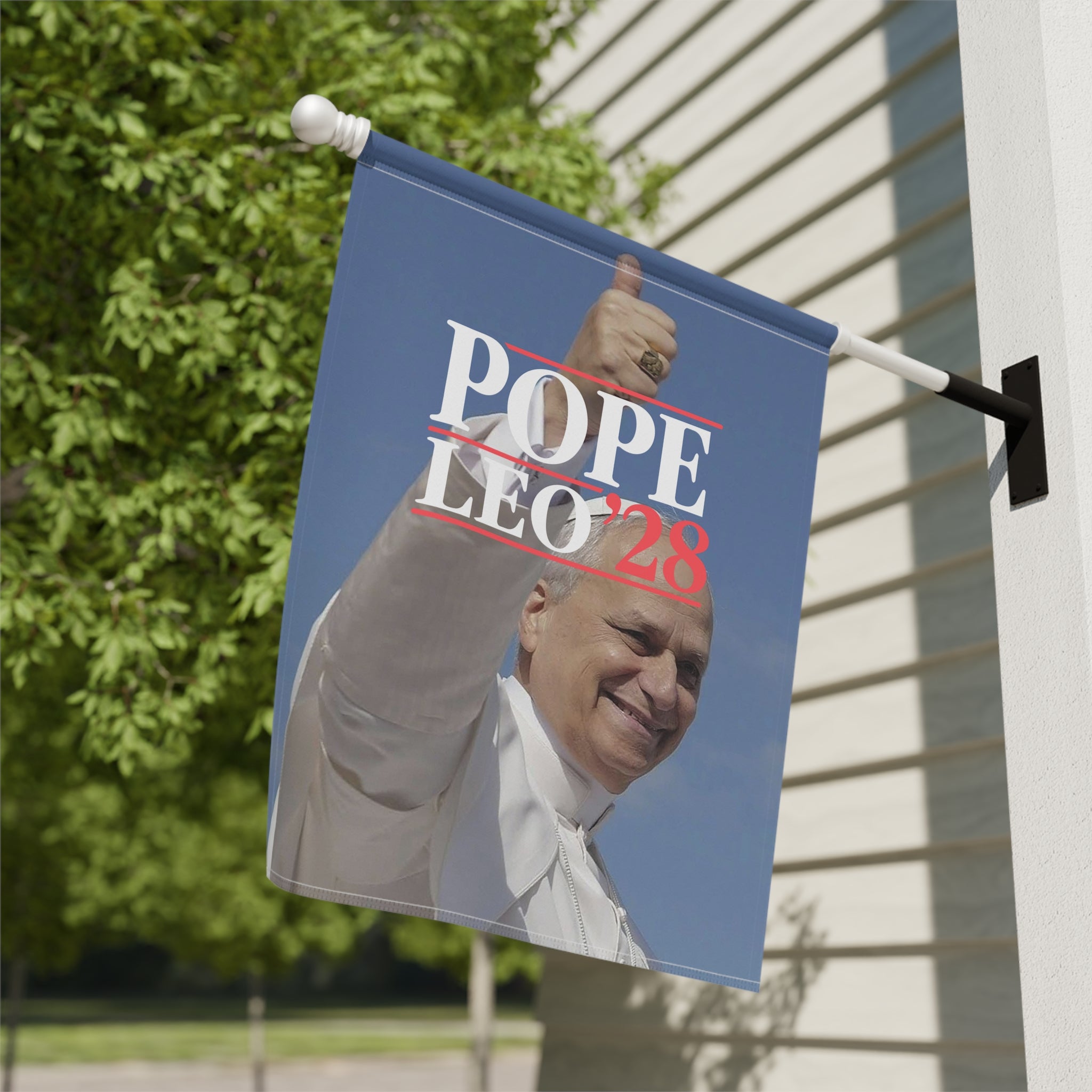 Pope Leo Garden & House Banner